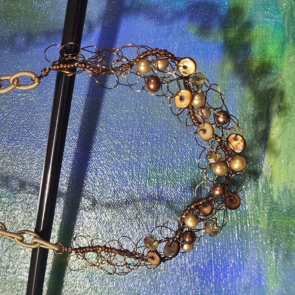 Artisan Bead and Link Necklace